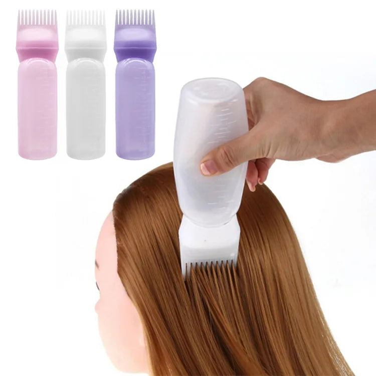 FOCSTAR 2022 New 120ml Hair Dye Empty Bottle Brush Root Comb Applicator Graduated Scale (BTD1030) Beauty Personal Care Product