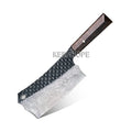 KEENHOPE Handcraft 89 Layers Damascus Steel VG10 Blade 6 Inch Cleaver Black SS 316 Bolster Ebony Wood Handle Hand Engraved