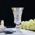 Custom Cheap logo Korea Mini Glass Cup Bar Stem Soju Shot Glass for Vodka Sake Liquors Drinking with Decoration Stem