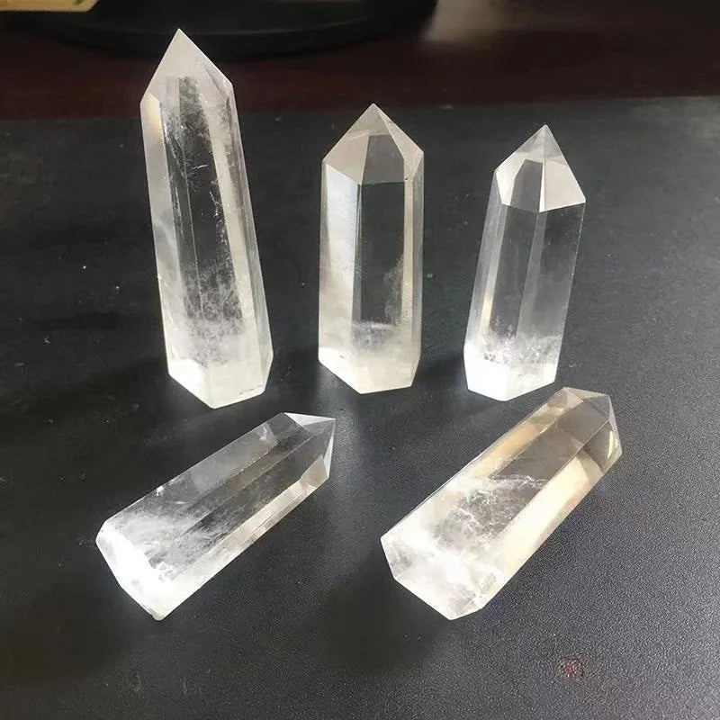 Crystals Healing Stones  Semi Precious Stones Clear Quartz Points Wands Tower for Home Decoration