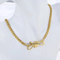 Custom Stainless Steel Name Crown Alphabet Necklace with Heart Pendant for Couples