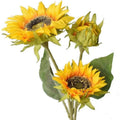 Artificial Sunflowers Silk Flowers Long Stem Branches Decorative Plants Stems for Home Office Shop Tall Vase Decoration