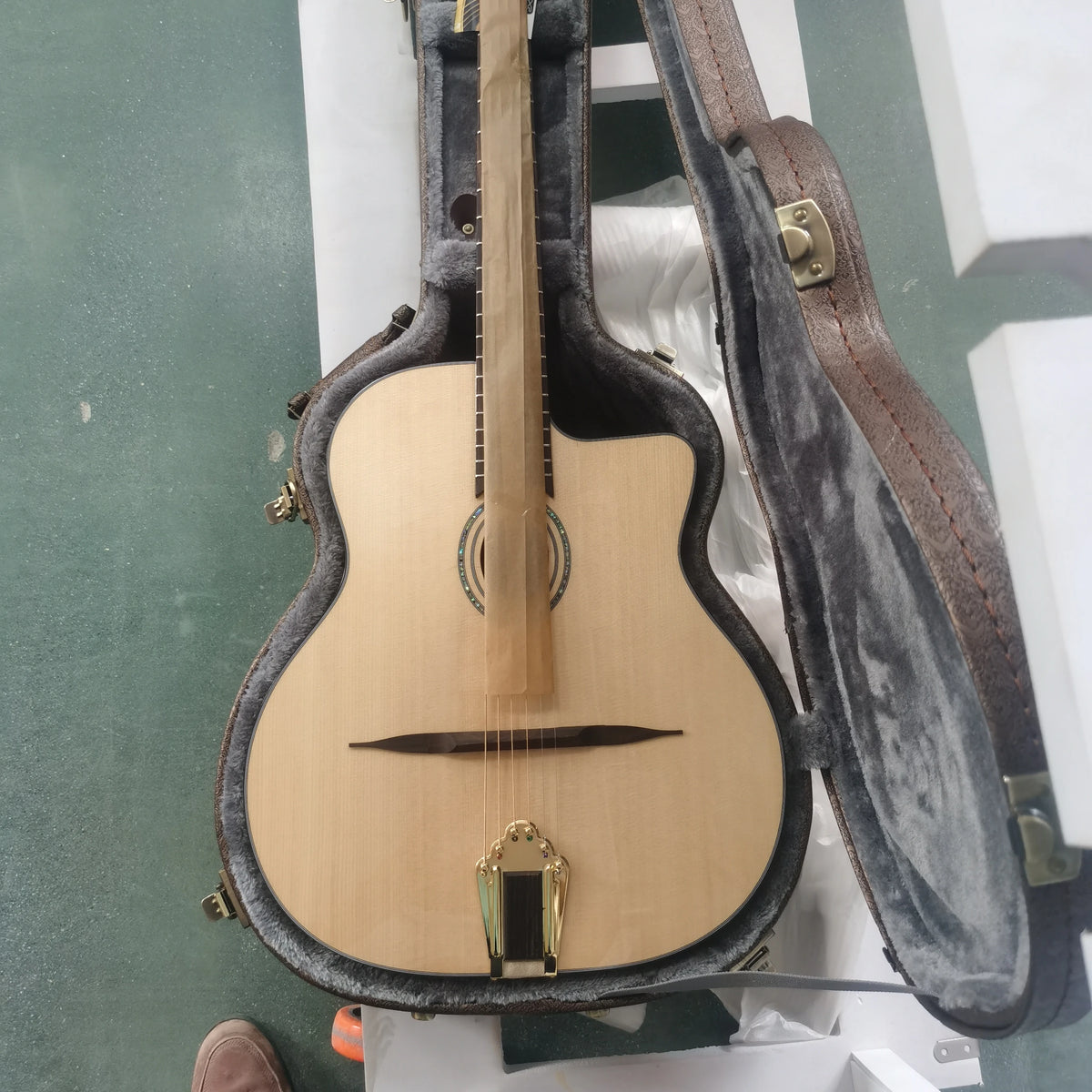 GPY180 Handmade Custom Vintage Gypsy Jazz with Hardcase Acoustic Guitar for Sale