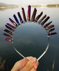 2026 Good Selling Point Crystal Mix Color Beauty Comb with Aura Mixed Quartz Stone Skin Clean Beauty Device