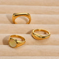 New Arrival Non Tarnish Jewelry Fashion 18k Gold Plated Ring Stainless Steel Hypoallergenic Rings for Women
