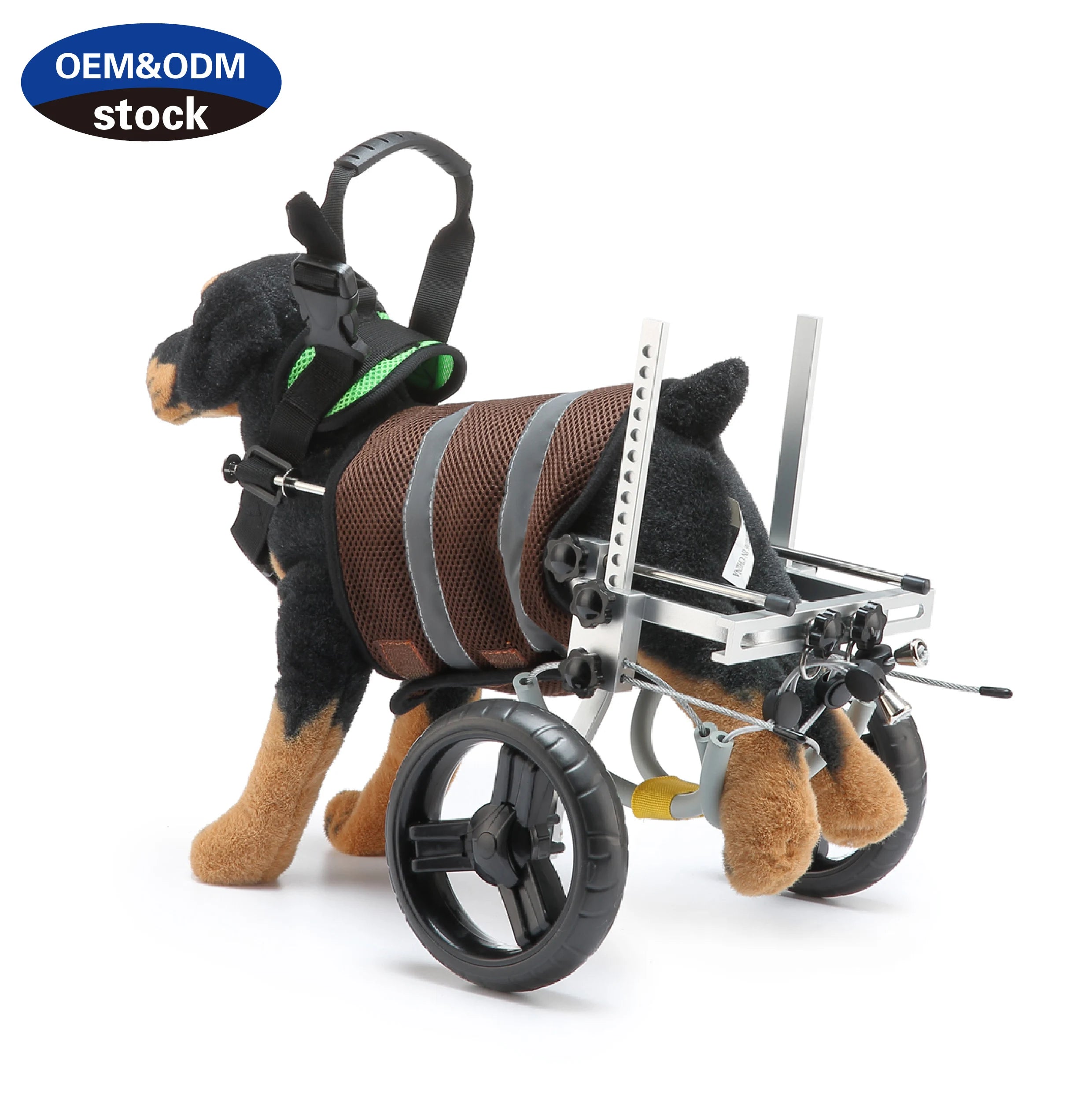 Available Pet Disabled Car Elderly Dog Assisted Walking Trolley Aluminum Alloy Pet Dog Walking Assistance Car