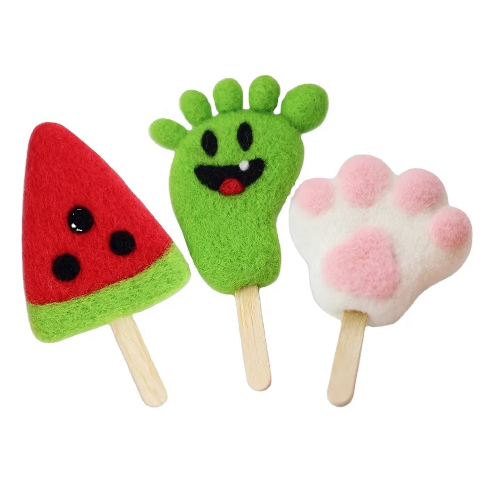 Set DIY Environmental Friendly Handmade Wool Felted Brooches Novelty Educational Craft Needlework Supplies Starter Kit Gift
