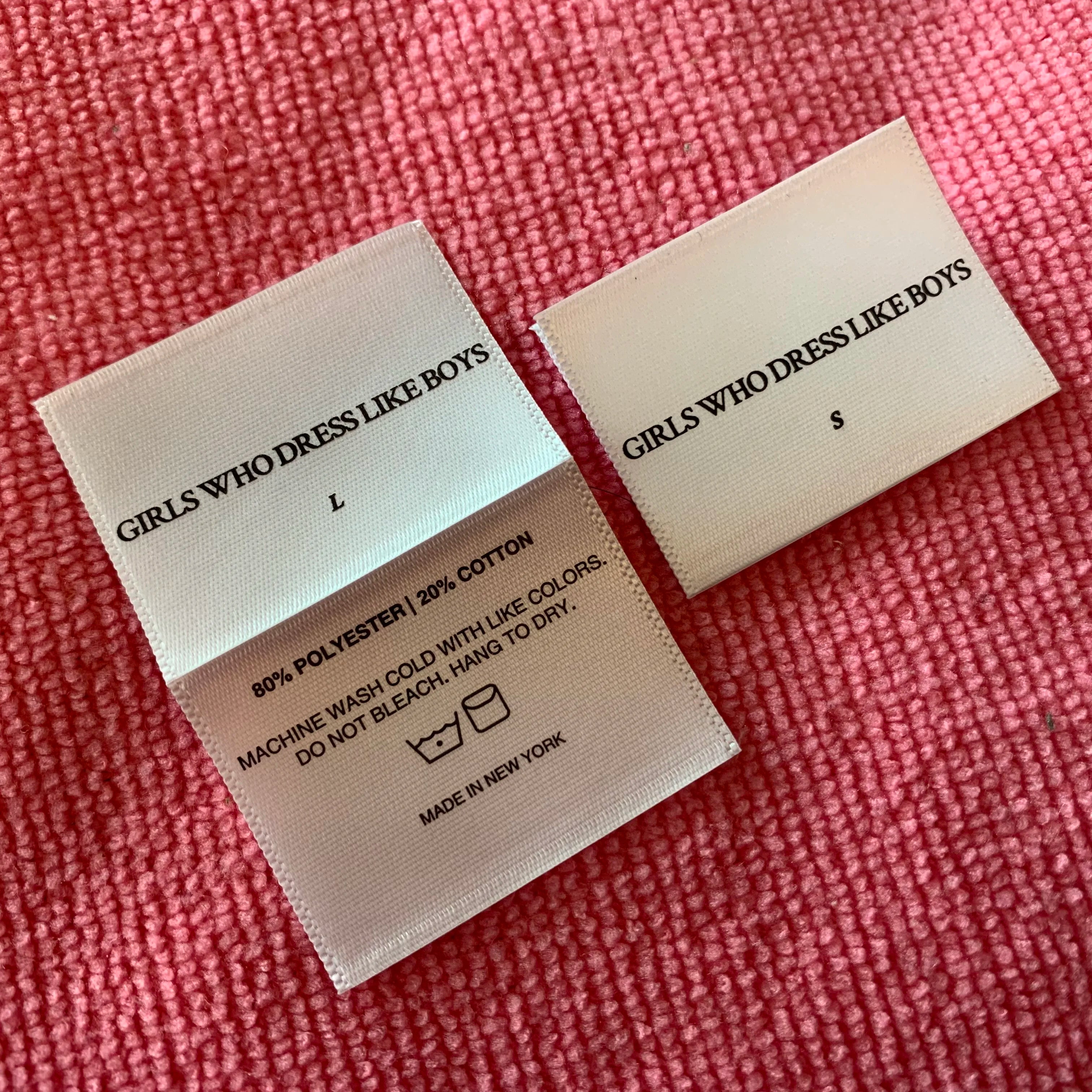 Heat Cut Washing Sizes Satin Clothing Labelfast Delivery Inside Fabric Label for Collar