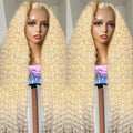 Brazilian 13x6 Transparent Glueless for Lace Front Wigs 100% Virgin Human Hair HD 180% Density Honey Blonde Women