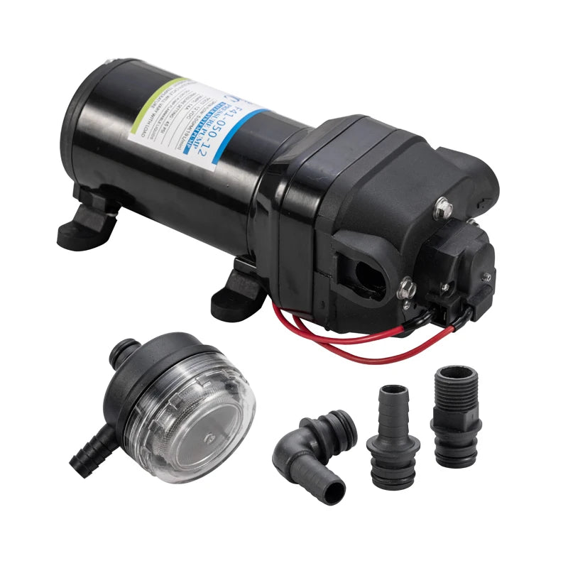 LifeSRC 12V 12.5LPM 3.3GPM 100PSI 6.8bar High Flow Rate for Fresh Water Diaphragm Water Pressure Pump