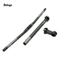 Full Carbon Fiber Handlebar Set with Water-decals for MTB Mountain Bike BMX Road Bicycles Carbon 3K Process Blackgrey