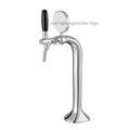 Chrome Plated Brass Cobra Beer Tower with Flow Control Tap  Beer logo Holder Medallion