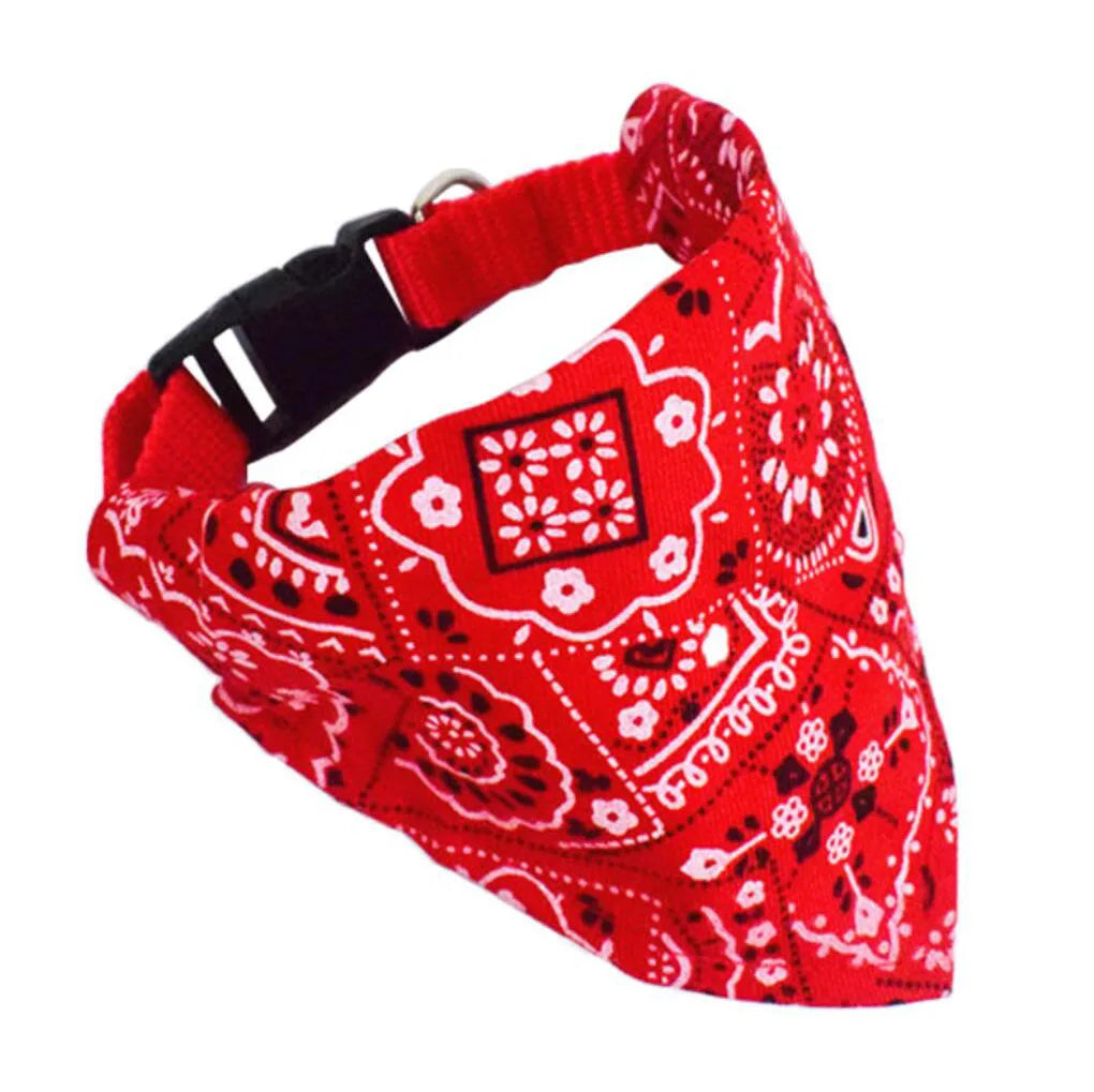 Pet Dog Neck Scarf Adjustable Pet Buckle Triangle Scarf Bandana Neckerchief for Small Big Dog Bandana