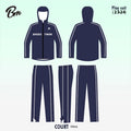 Unisex Zippered Hooded Warm-Up Training Suit Customized Club Team Logo & Name Elastic Waist Set for Breathable Training Wear