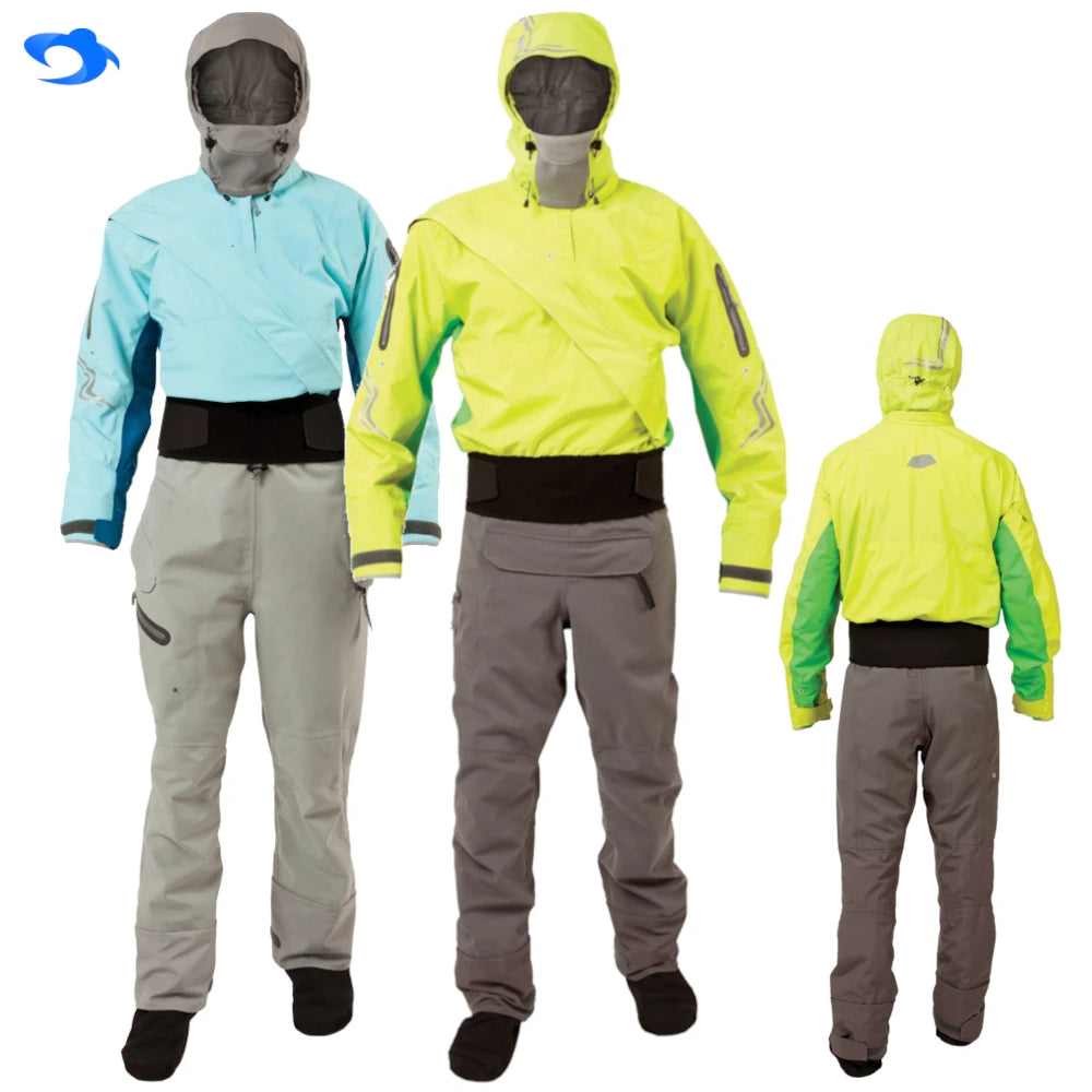 Factory Customized 3.0 Ply Fabric Dry Suits With Latex Cuff Plus Size Freediving Drysuit Woman for Kayaking Surfing