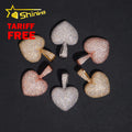 Ready to Ship Hip Hop Heart Iced Out 925 Sterling Silver Diamond Moissanite Pendant for Necklace