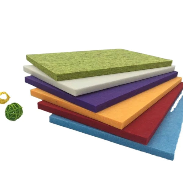 9mm 10mm 11mm 12mm Sound-absorbing Acoustic Office Panels Home Theater Board Noise Reduction Polyester Fiber Acoustic Felts Pane