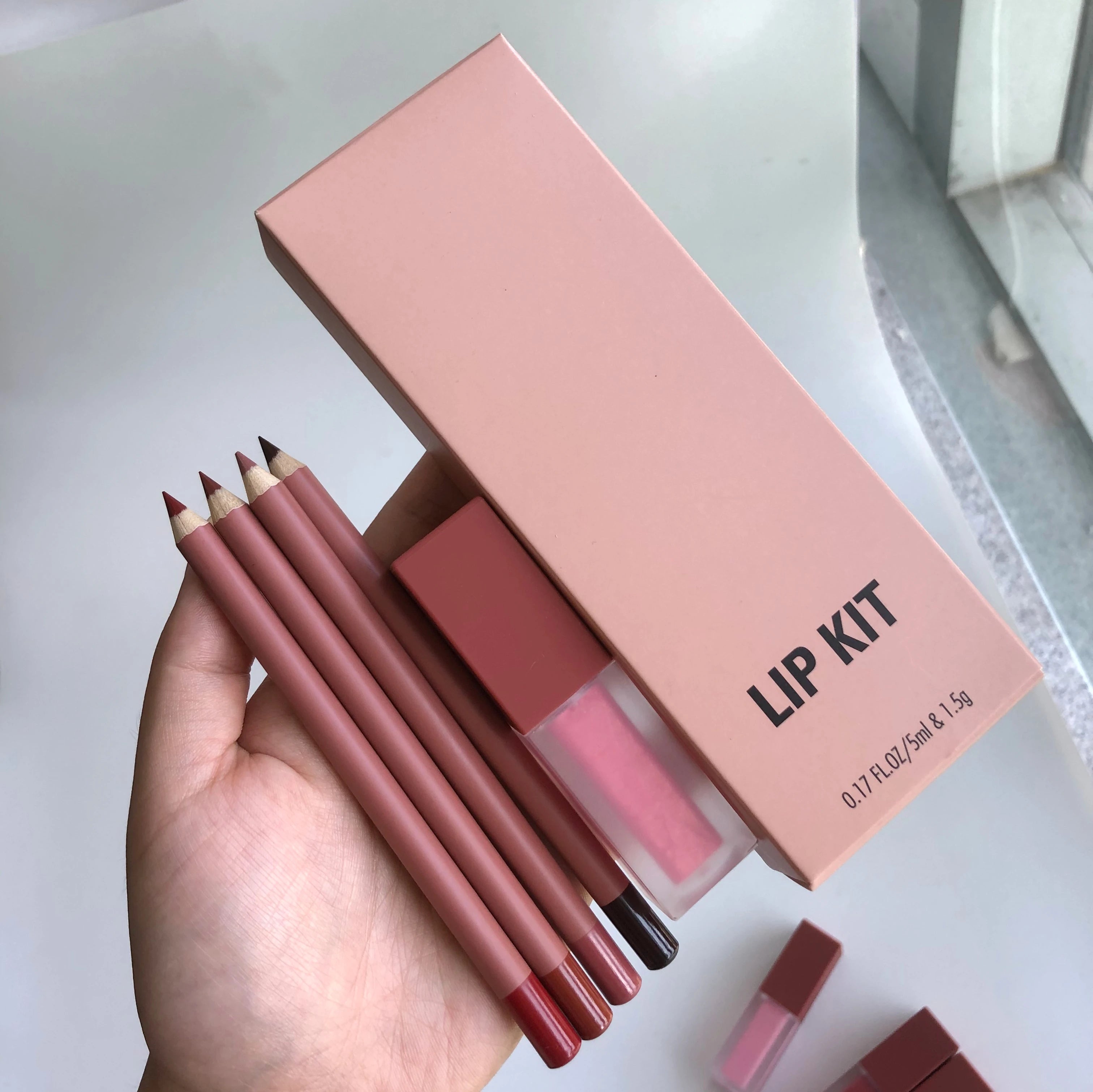 Lip Collection Free Combination Private Label Lip Combo Red Nude Brown Natural Vegan Lip Kit