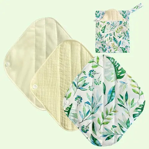 Reusable Maternity Sanitary Cloth Pads Super Absorbent Cotton Winged Night Use for Women Monthly Period