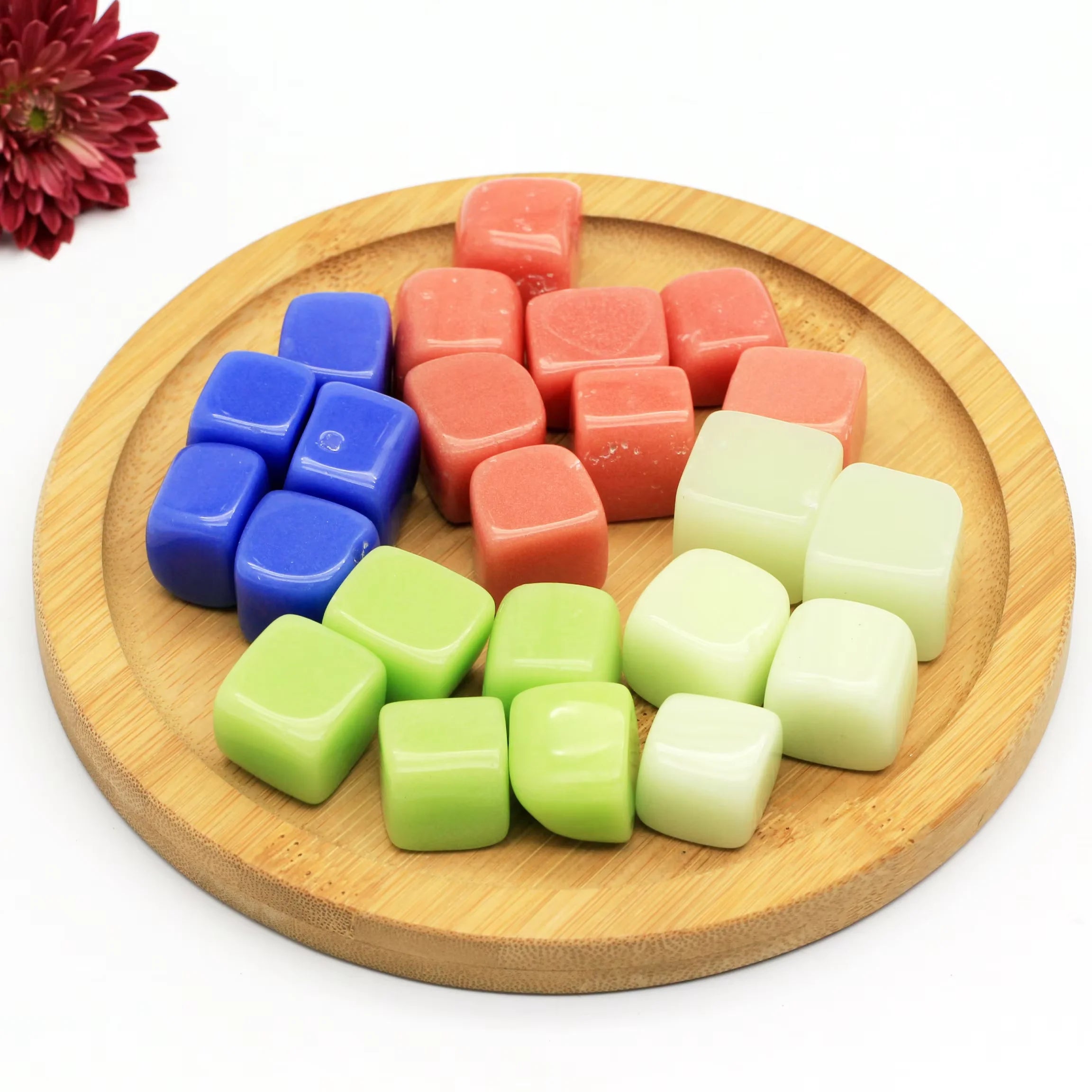Hot Sale Polished Luminous Rock Healing Stones Glowing Cube Crystal for Fengshui Decoration
