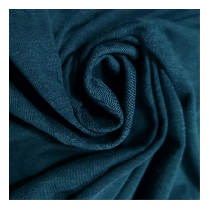62005 Eco-friendly 28% Hemp 67% Organic Cotton 5% Spandex Stretch Single Jersey Fabric for T-shirt Home Textile Bedding OEKO-TEX