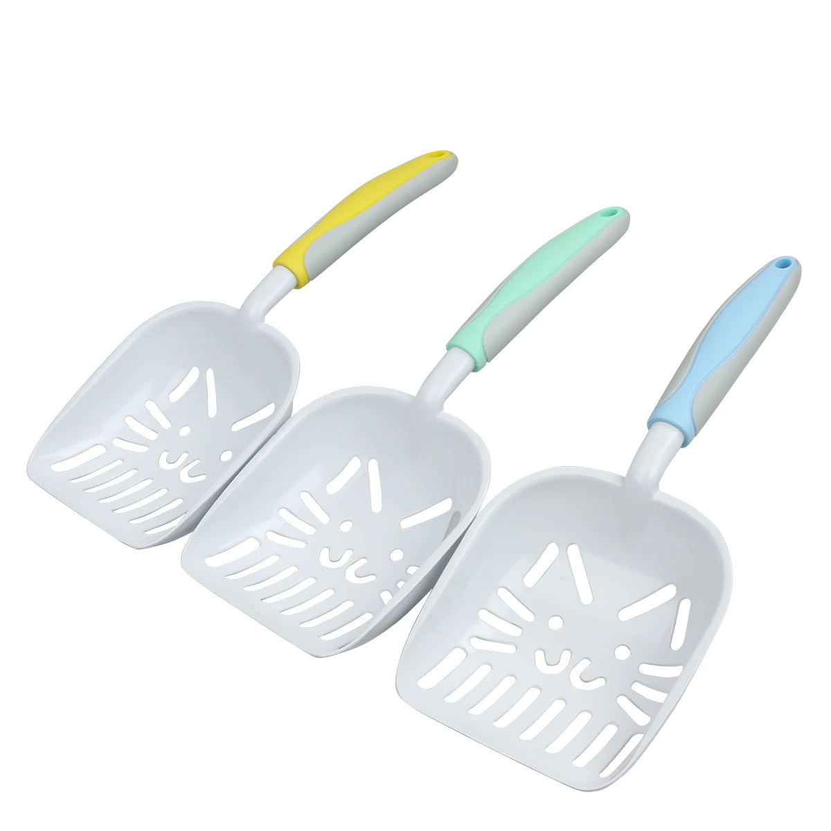 Factory Wholesale Custom Logo Low Price Plastic Hollow Metal Cat Litter Shovel Cat Litter Scoop Stainless Cat Poop Scoop
