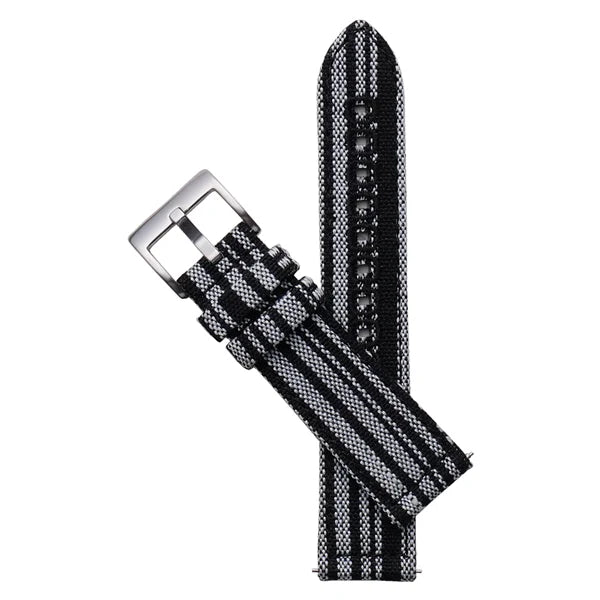 Luxury Unique Fancy Vintage Fashion Designer Printed Woven Colorful Striped Sport Leather Canvas Smart Watch Band