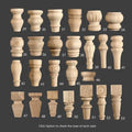 4/6/8 Inch Solid Wood Furniture Feet Replacement Wood Sofa Legs Mid Century Couch Bed Wood Legs for Chair Cabinet Furniture Legs