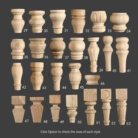 4/6/8 Inch Solid Wood Furniture Feet Replacement Wood Sofa Legs Mid Century Couch Bed Wood Legs for Chair Cabinet Furniture Legs