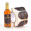Labels Sticker Luxury Gold Foil Embossed Wine Bottle Labels Self Adhesive Textured Paper