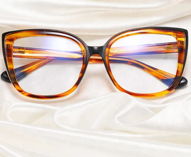 Jiuling Eyewear Fashion Retro Clear Glasses Optical Eyeglasses Frame Square Anti Blue Light Eyeglasses Big Glasses Frame