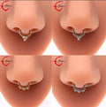 Gaby New Design Gold Plated Stainless Steel Septum Nose Cuffs Nose Ring Cuff Bulk Clip Non Piercing Fake Nose Rings