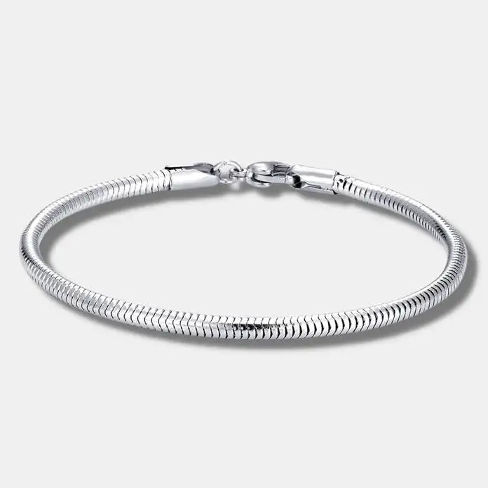 Inspire Jewelry Factory Wholesale and Custom Engravable Plain Chain Bracelet Round Snake Bracelet Hot Selling Men Jewelry