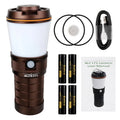 2024 Patent Rechargeable LED Camping Lantern Light Dual Color Temperature Aluminum Alloy Body IP68 Rated