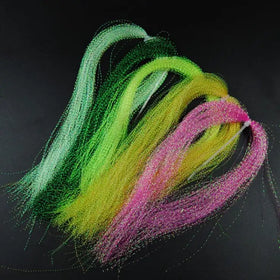 New Flying Hair Hook with Bright Crystal Silk Thread Wrap String Nylon Material for Lake and Stream Fishing