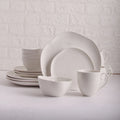 Creative Ceramic Food Tray Set-Porcelain White Irregular Shaped Salad Fruit Sushi Plates Ramen Mixing Bowl Cup Pot