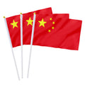 Factory Direct Sales Custom Chinese Hand Flag 100% Polyester Digital Print Double-Side Promotional Product-14x21cm
