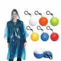 R1058 Promotional Gift Travel Emergency Women Cape Raincoat Keychain Waterproof Raincoat PE Plastic Disposable PE Rain Poncho
