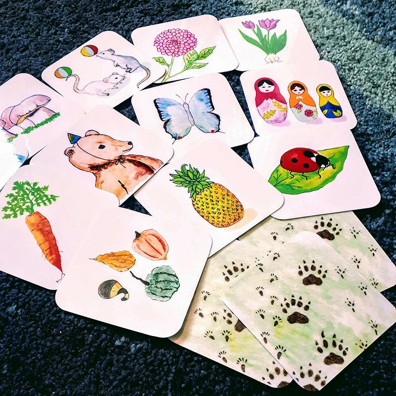 Custom Printed Children Educational Memory Wholesale French Thick Flash Card Language Learning Cards