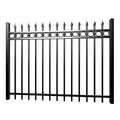 Customized Size Iron Fencing Easily Assembled Steel Picket Black Outdoor Metal Wrought Iron Fence for Garden Fence