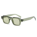 ADE WU XY3001 Classic Square Frame Gray Sunglasses Simple Design Green Lenses UV400 Eyewear Men Women Custom Logo Sun Glasses