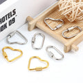 Spring Clasp Keychain Ring Openable Round Carabiner Hook Buckle Bag Chain Connector for DIY Jewelry Making