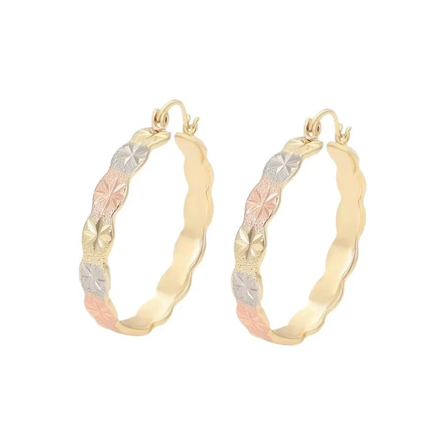 JC Crystal Extravagant Zinc Alloy Rhinestone Earrings Big Diamond Hoop Earrings