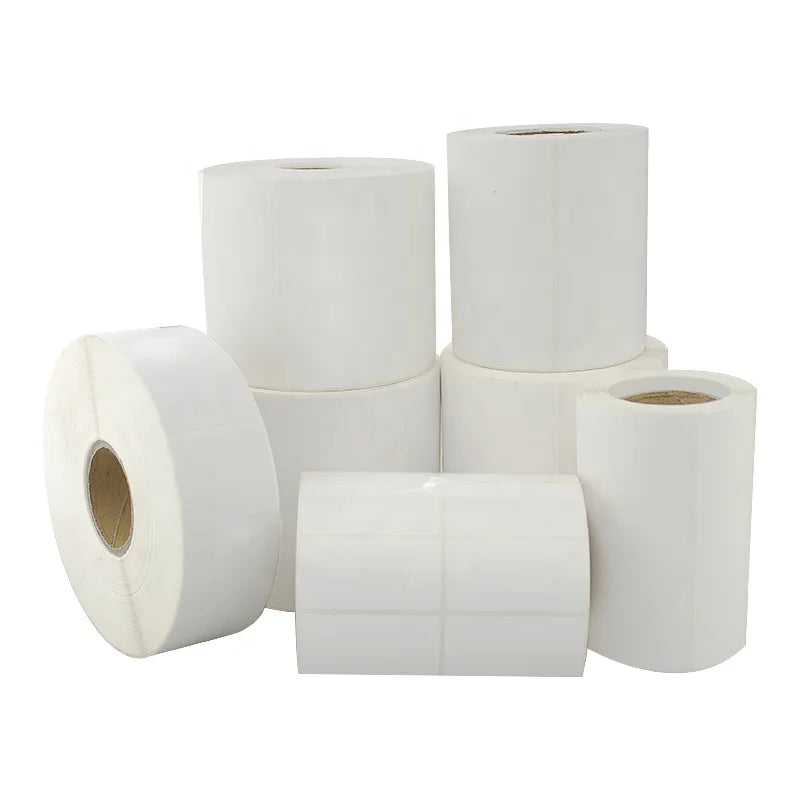 Blank Glossy PP Vinyl Label White BOPP Packaging Self Adhesive Label Waterproof Tear Resistant Polypropylene Sticker Customized