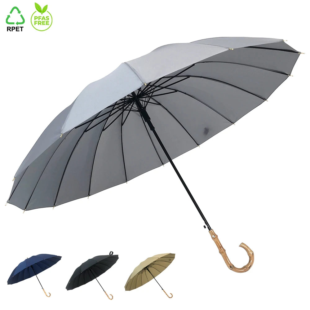OVIDA 23-Inch 16 Rib Large Outdoor Golf Straight Umbrella Factory Wholesale Customizable with Logo