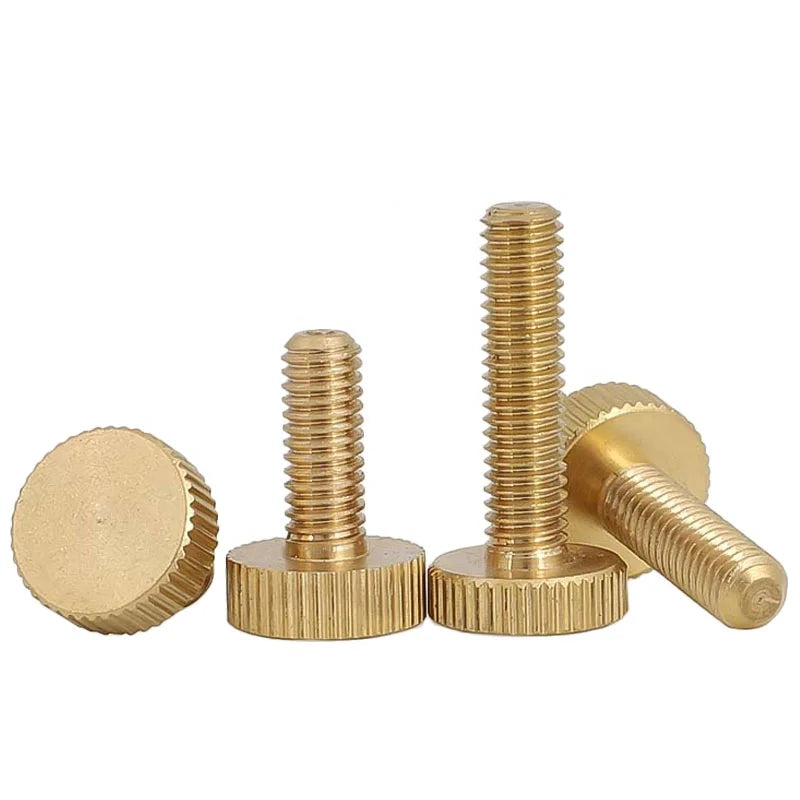 Brass Large Flat Head Knurled Thumb Screw