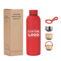 Free String Custom Logo Double Wall Vacuum Insulated Metal Water Bottles Travel Waterbottle Stainless Steel Sports Water Bottle