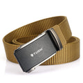 TUSHI New Custom Men's Belt Business Leisure Nylon Fabric Alloy Metal Automatic Buckle Adjustable Outdoor Use 3.4-135