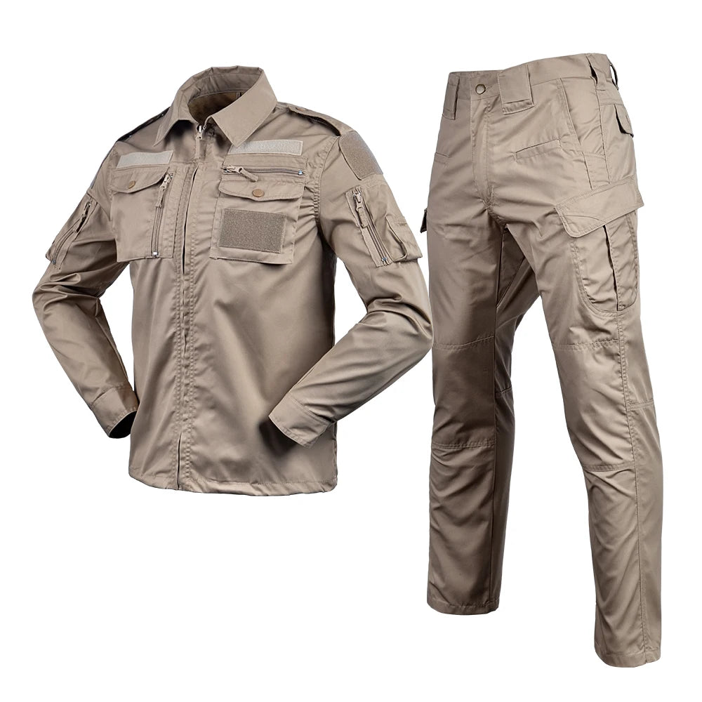 Light Khaki Camouflage Rip-stop Breathable Outdoor Activities Uniform