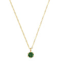 Small Pendant Tiny CZ Charm Pendant Gold Plated S925 Sterling Silver Necklace